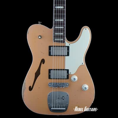 2023 Castedosa Guitars Marianna Semi-Hollow Tele in Aged Shell Pink - Carlos Lopez image 1