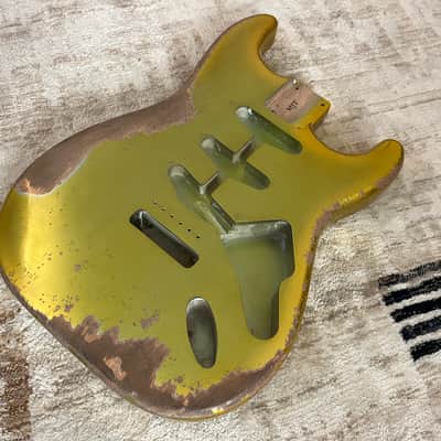 MJT Official Custom Vintage Aged Nitro Guitar Body Mark Jenny VTS Aztec Gold image 4