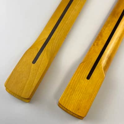 Yellow Custom Guitar Strat Style Maple Neck, 22 Frets Fingerboard image 6