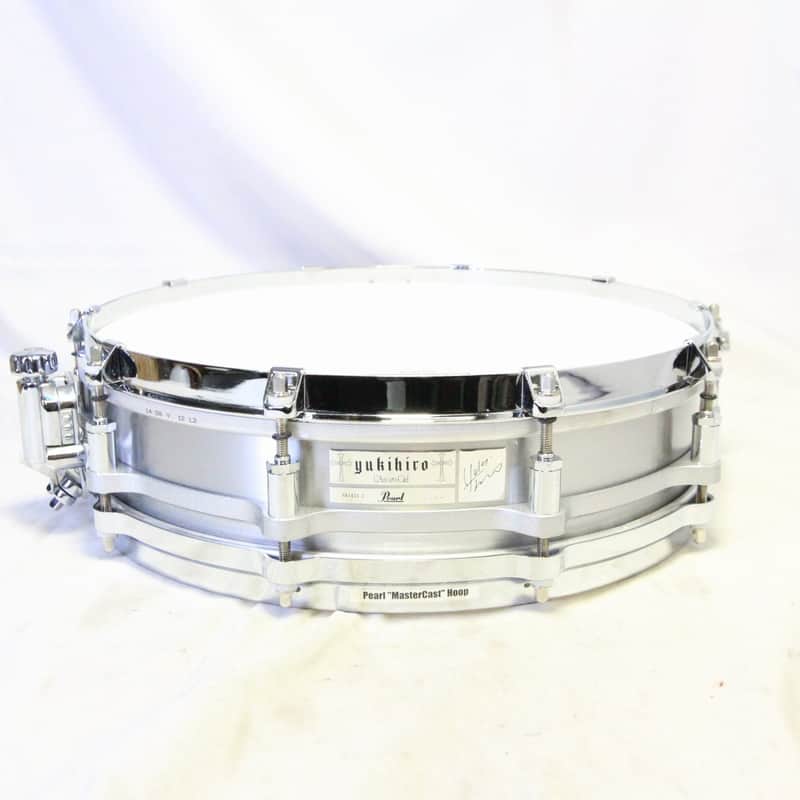 PEARL YA1435-2 Yukihiro Signature 14x3.5 Pearl Pearl Snare Drum Case included [06/13] image 1