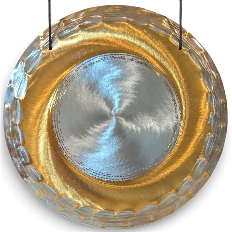 C#3-5 Grotta Sonora 15" Nickel Silver Handheld Gong image 1