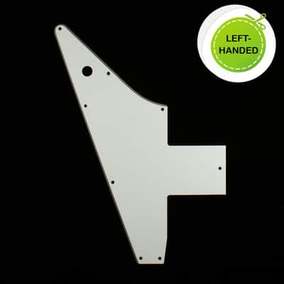 Left-Handed Custom 76 Explorer Re-Issue Style Guitar Pick Guard ,3ply White