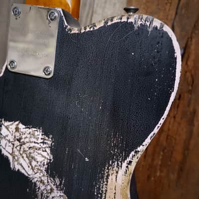 Keith Holland Custom T-ANS #1335 2025 - Black Nitro over Pink with Laser-Etched Paisley with Hard Case image 19