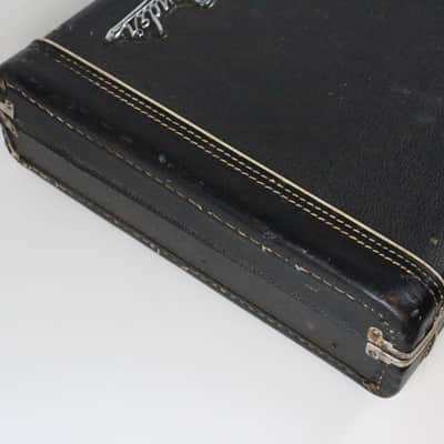 1967-1971 Black Fender Jazz Bass Precision Bass Hardshell CASE GREAT Red Interior Cheney England 1968 1969 1970 1972 1975 image 5