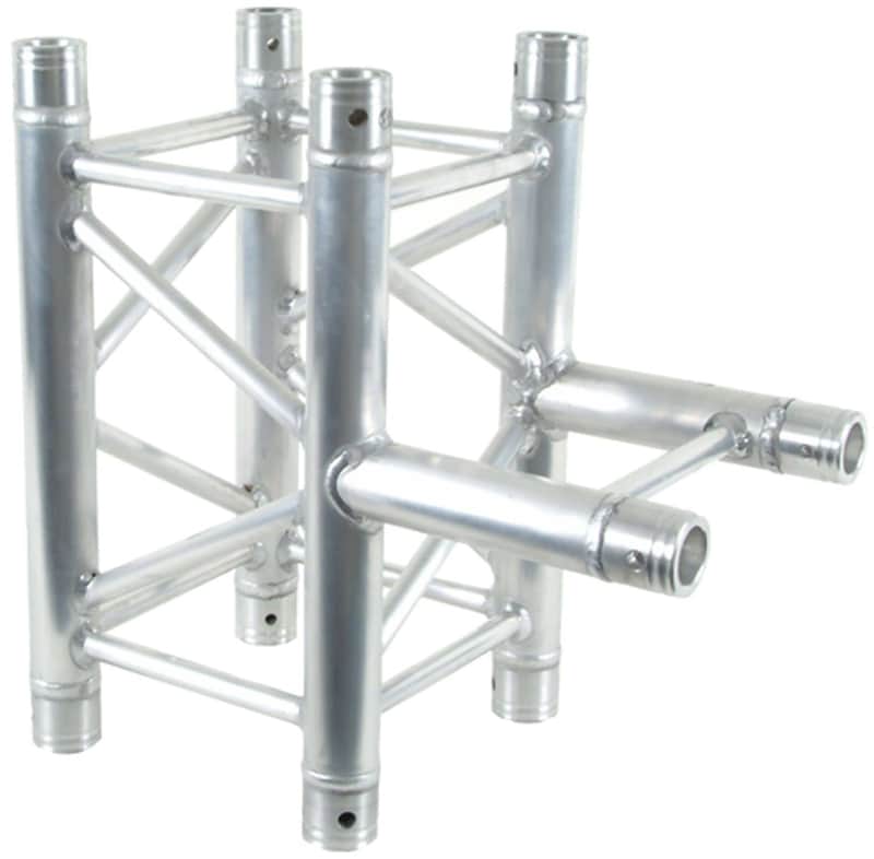 Global Truss SQ-4129IB F34 12" Square Truss 1.64'/0.5m 3-Way Square to I-Beam T-Junction image 1