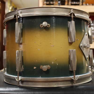 1930s Gretsch 9x13 Tom in Blue and Gold Duco image 3