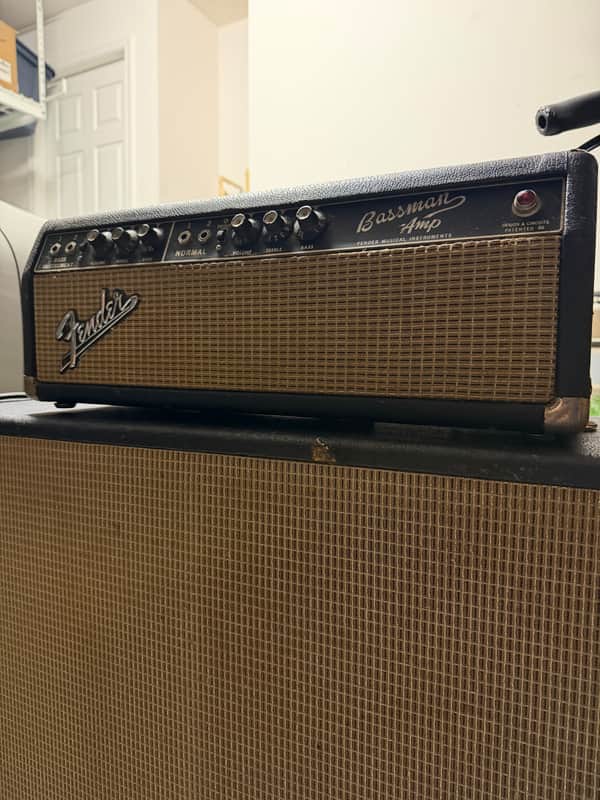 Fender Bassman 2-Channel 50-Watt Guitar Amp Head 1964 - 1967 - Black Panel image 1