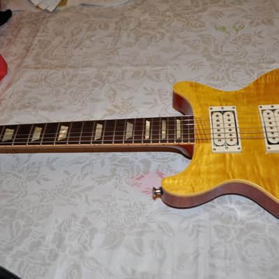 Custom Jam City Guitar by Jim Weyandt Double Cutaway - Flametop image 5