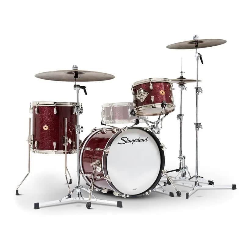 Slingerland Radio King 3pc Drum Set 18/12/14 Maroon Glass image 1