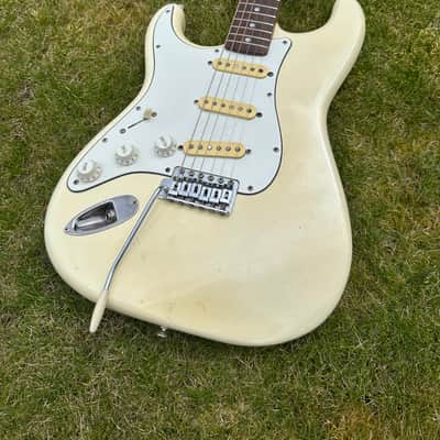 ‘85 Fender MIJ Strat Jimi Hendrix Lefty To Righty Conversion Olympic White Rosewood image 3