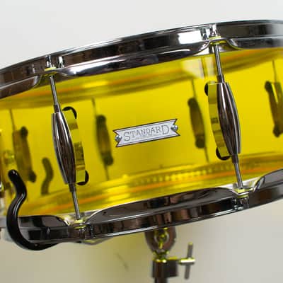 Standard Drum Co. 6x14 Yellow Acrylic Snare Drum image 1