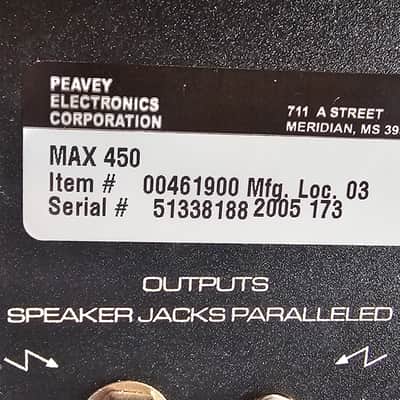 Peavey MAX 450 Bass Amplifier 450-Watt Bass Head 2000s - Black image 3