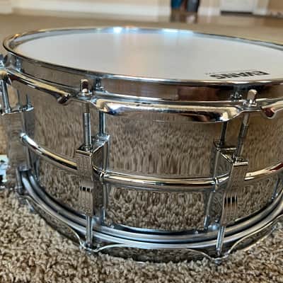 Ludwig No. 411 Super-Sensitive 6.5x14" 10-Lug Aluminum Snare Drum with Keystone Badge 1960 - 1963 - Chrome-Plated image 4