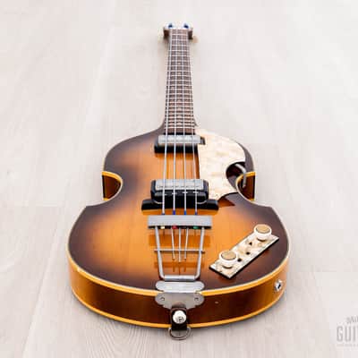 2004 Hofner 500/1 Vintage '63 Violin Beatle Bass Staple Pickup w/ Case, Germany image 11
