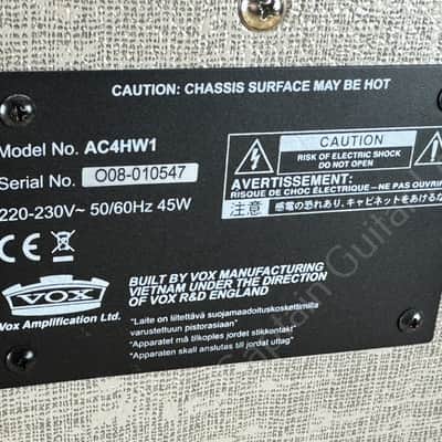2012 VOX - AC4HW1 + 1975er Celestion Silver Bulldog Upgrade - ID 5466 image 9