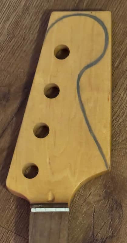 Bass Guitar Neck Uncut Project New Old Stock 34" Scale 20 Fret image 1