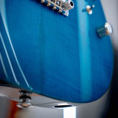 Ibanez MMN1-TAB Martin Miller Signature Transparent Aqua Blue image 3