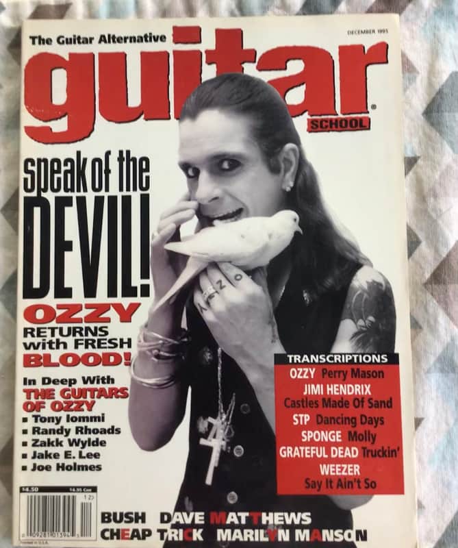 Guitar School Magazine Back Issue December 1995: Ozzy Osbourne image 1
