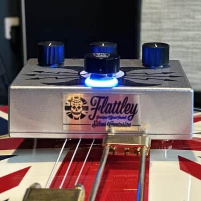 Flattley Boutique Effects Pedals Guitar Silver Range - Silver Centurion Transparent Overdrive Pedal image 4