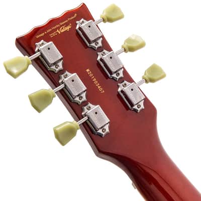 Vintage Reissue Series, Semi Hollow VSA500HB Set neck w/Offset heel, Honeyburst image 8