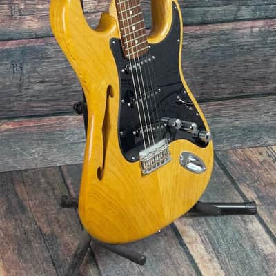 Used Warmoth Custom Built Semi-hollow Partscaster with Case image 4