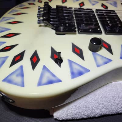 Kramer Nightswan 1989 Aztec graphic guitar Vintage Original Floyd Knapp USA F serial WOW image 19
