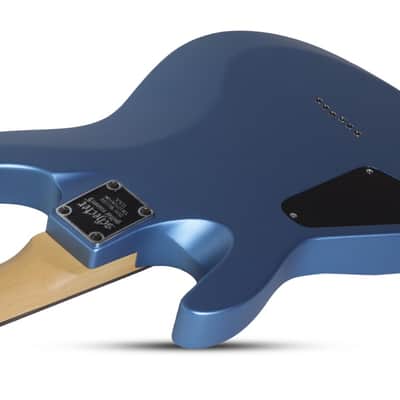 Schecter C-6 Deluxe Electric Guitar - Satin Metallic Light Blue (431) image 3