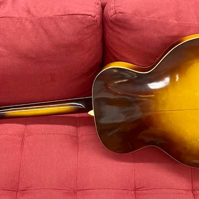 Silvertone H708 by Harmony Acoustic Archtop Guitar 1947 - Sunburst image 21