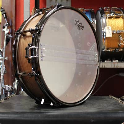 Noble and Cooley 4.75x14 Walnut Ply Snare Drum with Black Chrome Hardware image 5