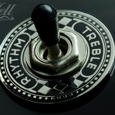100% Brass "Diamante" Toggle Switch Washer ( Poker Chip ). Fits most LP, SG Guitars etc.. image 1