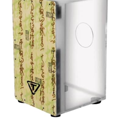 Tycoon 29 Series Clear Acrylic Cajon w/ Premium Fiberglass Front Plate - Symbol Design TKX-29FGO image 1