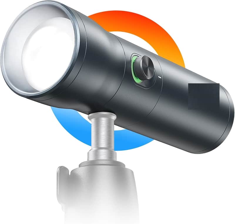 RGB LED Photography Flashlight, 7500mAh Aluminum Alloy Patterned Ambient Light, 4 Color Fill Light with 20 Patterned Light Filters, Perfect for Photo image 1