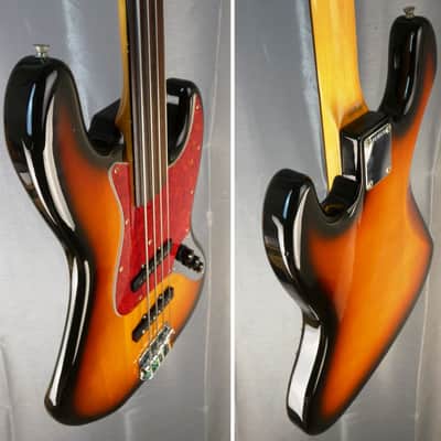 FENDER Jazz Bass JB'62-FL Fretless without inlays 1989 - 3TS Sunburst - Japan Import image 6