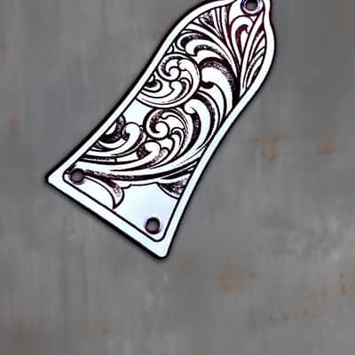 Truss Rod Cover for Epiphone Les Paul in Silver Acrylic Mirror image 3