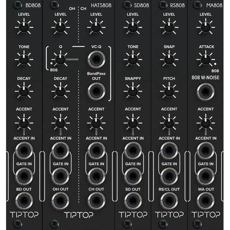 Tiptop Audio 808 Drum Bundle - Black 2024 - Black image 1