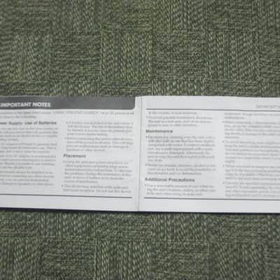 used (less than lite average wear) genuine Boss Owner's Manual for PH-3 Phase Shifter (NO: pedal / other items) 2000s (copyright year 2002) white matte paper / black print & graphic [5 inches across (unopened), 3 & 1/2 inches high] 32 pages cover to cover image 11