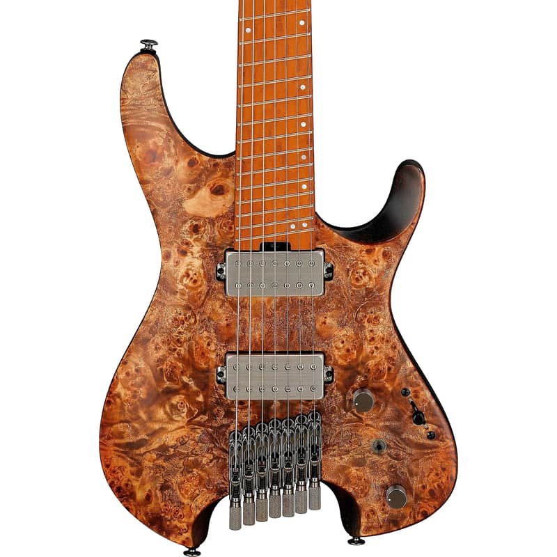 Ibanez Quest Standard QX527PB-ABS 7-String Solid Body Electric Guitar with Roasted Birdseye Fretboard, Right-Handed, Antique Brown Stained image 1