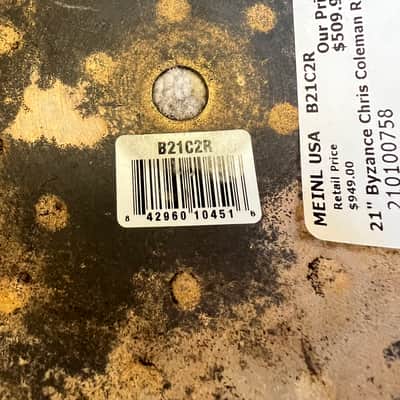 Meinl Cymbals Byzance Vintage Chris Coleman Signature C Squared Ride - 21" image 5