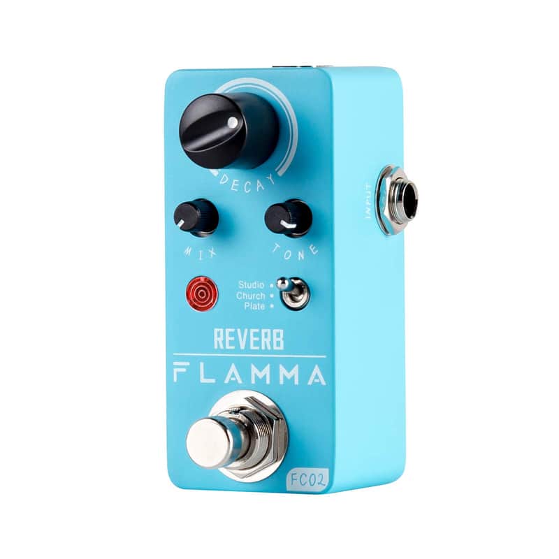 FLAMMA FC02 Mini Reverb Pedal Digital Guitar Pedal with 3 Reverb Effects Church Plate Studio True Bypass image 1