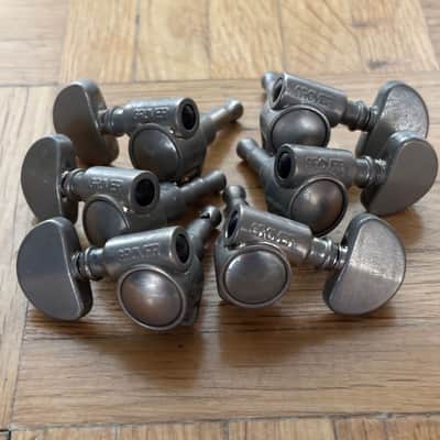 Set of 6 Milk Bottle Grover Rotomatic Aged Nickeltuners w/bushings and screws Gibson, Les Paul, relic | 59 Parts image 3