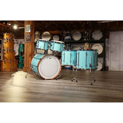 Yamaha Recording Custom 5pc Drum Set 22/10/12/14/16 Surf Green image 2
