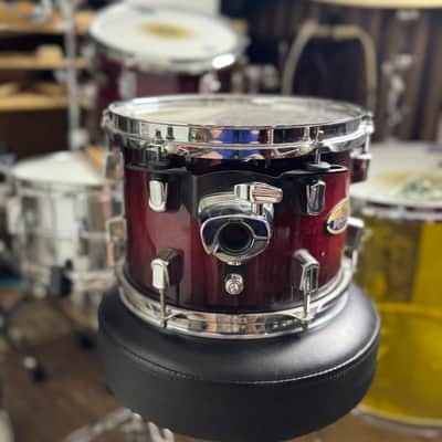 Pearl Decade Maple 10” x 7” Rack Tom - Deep Red Burst Lacquer Finish image 9