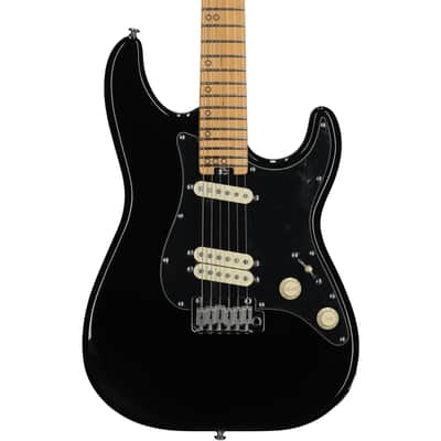 Schecter MV-6 Electric Guitar, with Maple Fingerboard, Gloss Black image 5