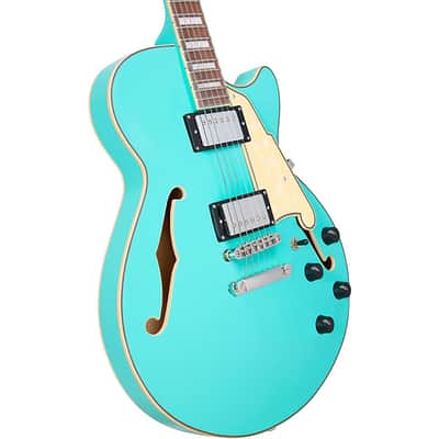 D'Angelico Premier SS Single Cutaway w/ stop-bar tailpiece, Surf Green* w/ DAPSSSGRNS image 7