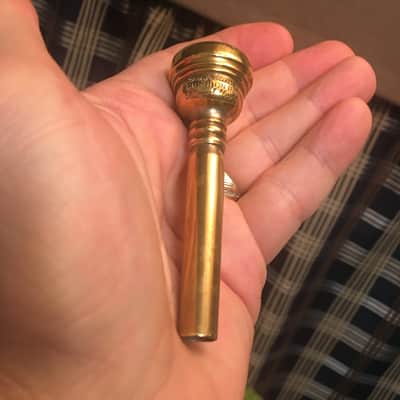 RARE GOLD PLATED HANDMADE RUDY MUCK CUSHION RIM 17-C 1930'S TRUMPET MOUTHPIECE ORIG FIN. 92% FREE SHIP image 12