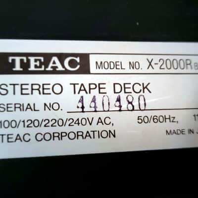 TEAC X-2000R, Pro Serviced Open Reel Stereo Tape Deck s/n #440480 TASCAM image 18