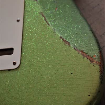 Fender Custom Stratocaster Heavy Relic Lime Green Sparkle CS Texas Specials image 6