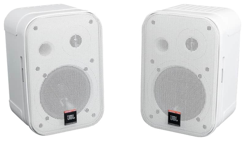 Pair JBL C1PRO-WH Control 1 PRO White 5.25" Wall Mount Home/Commercial Speakers image 1