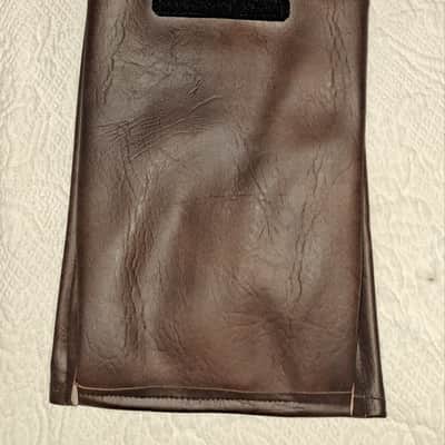 Vintage Faux Leather Drum Stick Bag Case 1970's - brown image 3