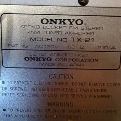 Onkyo TX-21 Vintage Receiver image 2